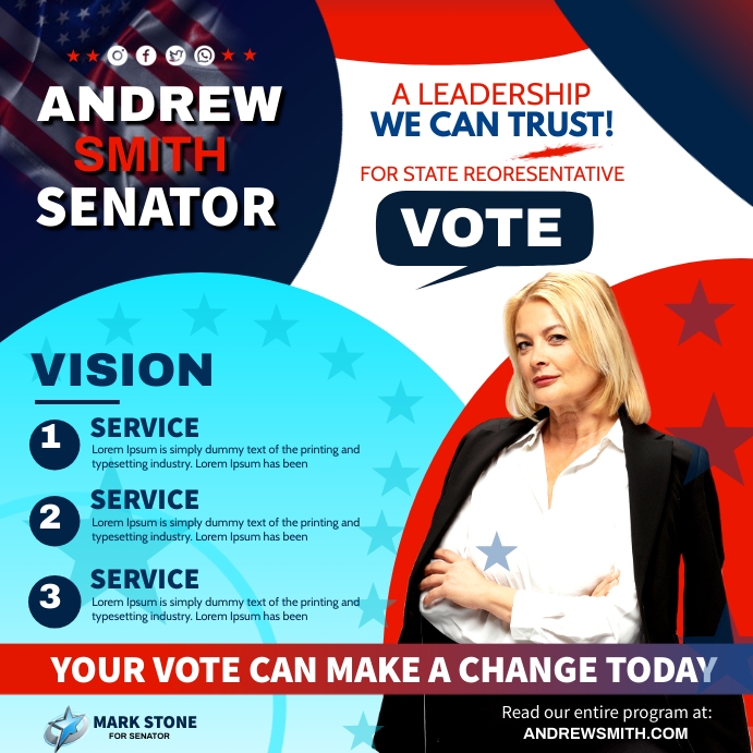 political campaign flyer Template | PosterMyWall