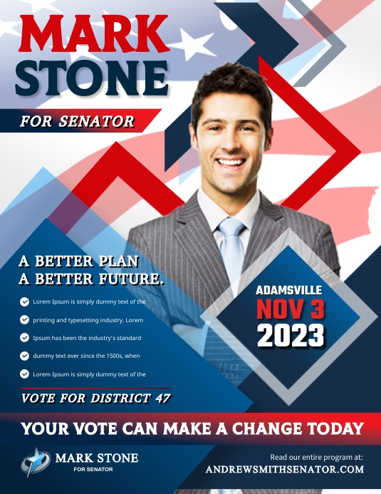 political campaign flyer Template PosterMyWall