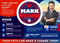 political campaign flyer Kartu Pos template