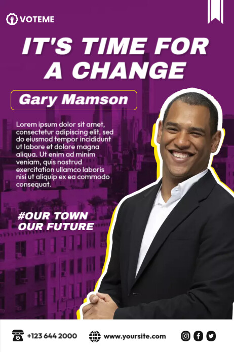 Political Campaign Poster Ads Template | PosterMyWall