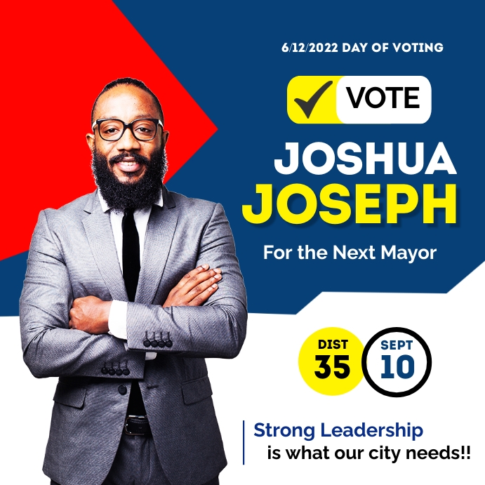 POLITICAL CAMPAIGN POSTER Template | PosterMyWall