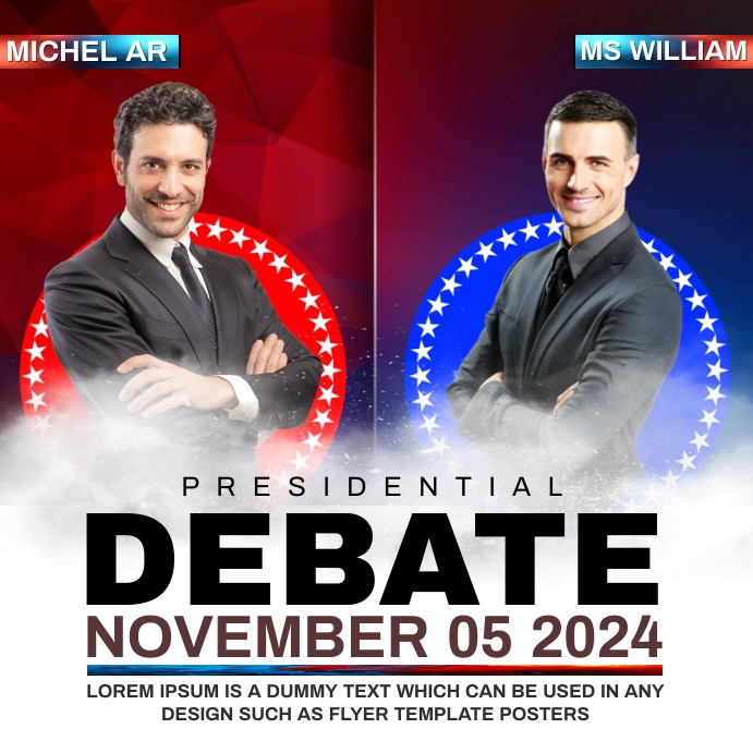 Debate Post Layout Political debate instagram post Template | PosterMyWall