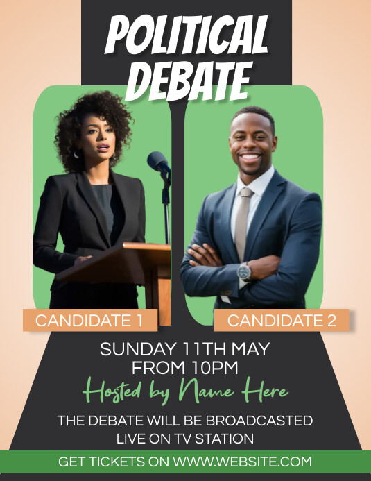Political Debate Poster Template | PosterMyWall