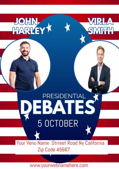 Debate Post Layout Political debate template | PosterMyWall