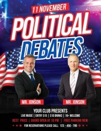Political Debates Flyer template