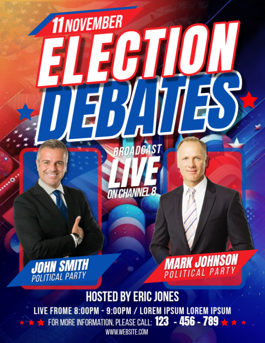 Modello Political election debate | PosterMyWall