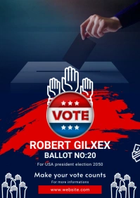 Political Election Flyer Template A1