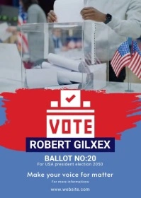 Political Election Flyer Template A6