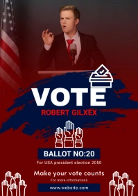 Political Election Flyer Template A2