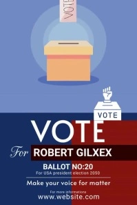 Political Election Pinterest Graphic template