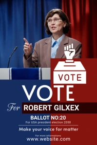 Political Election Pinterest Graphic template