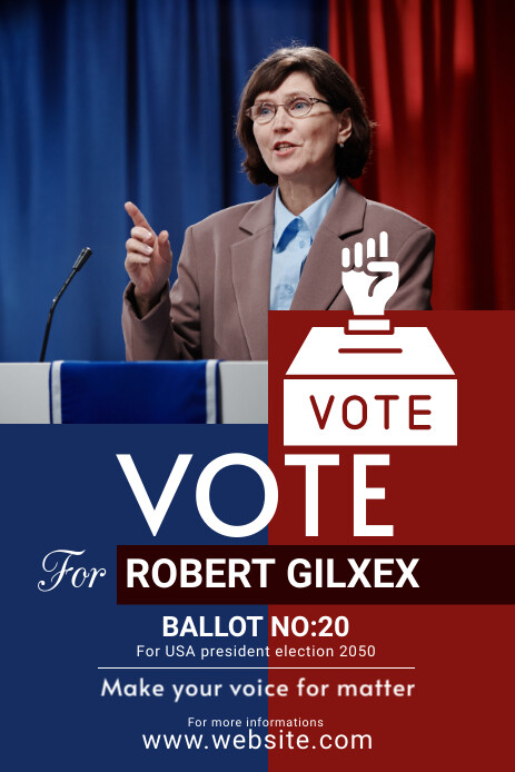 Political Election Pinterest Graphic Ihluzo le-Pinterest template