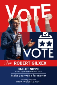 Political Election Tumblr Graphic template