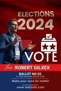 Political Election Tumblr Graphic template