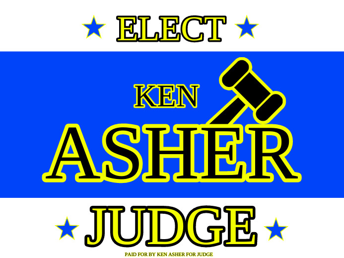 Political Judicial Lawn Sign template