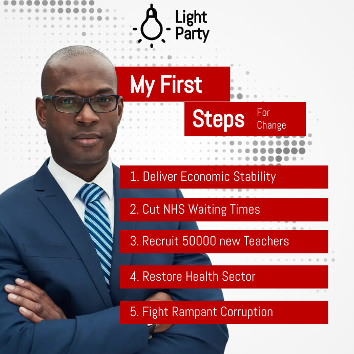 Political Manifesto Poster template