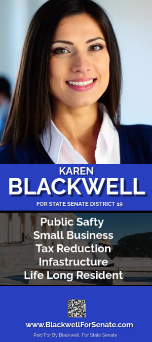 Political Palm Card Layout Template | PosterMyWall