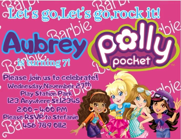 Polly | Birthday Invitation Pamflet (Letter AS) template