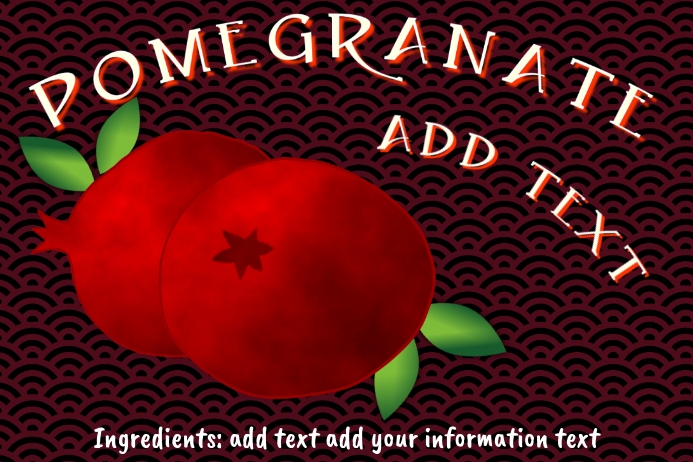 Pomegranate Label Template PosterMyWall