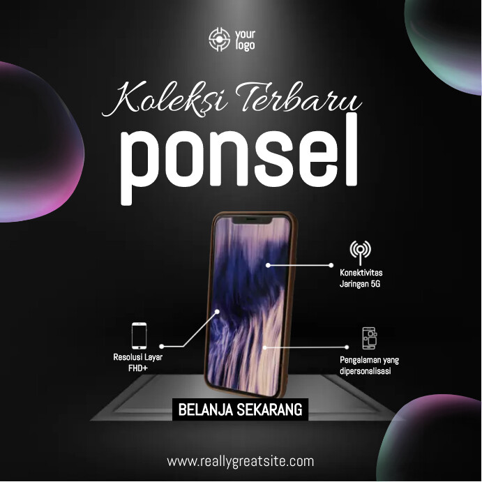 Copy of ponsel | PosterMyWall