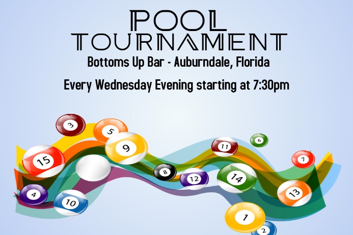 Pool Comp Posters White Pool Tournament Posters Template | PosterMyWall
