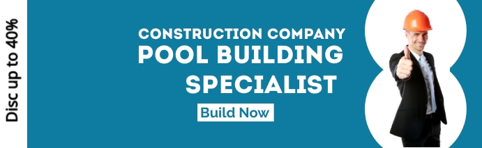 POOL BUILDING SPECIALIST LINKEDIN COVER template