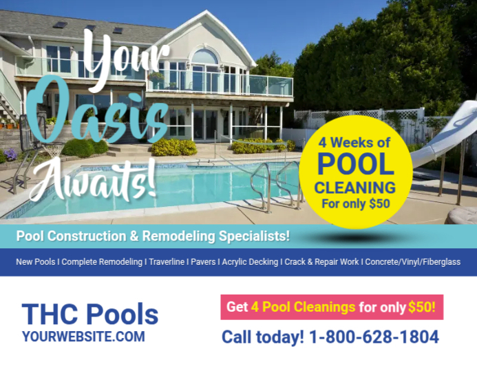 Pool Cleaning Ads Template | PosterMyWall