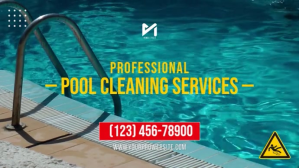 Pool Cleaning Services Digitalt display (16:9) template