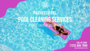 Pool Cleaning Services Digitalt display (16:9) template