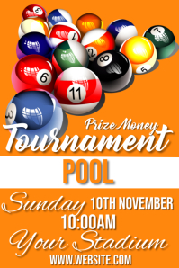 POOL TOURNAMENT POSTER Template | PosterMyWall