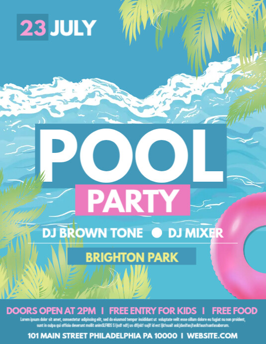 Pool Template PosterMyWall