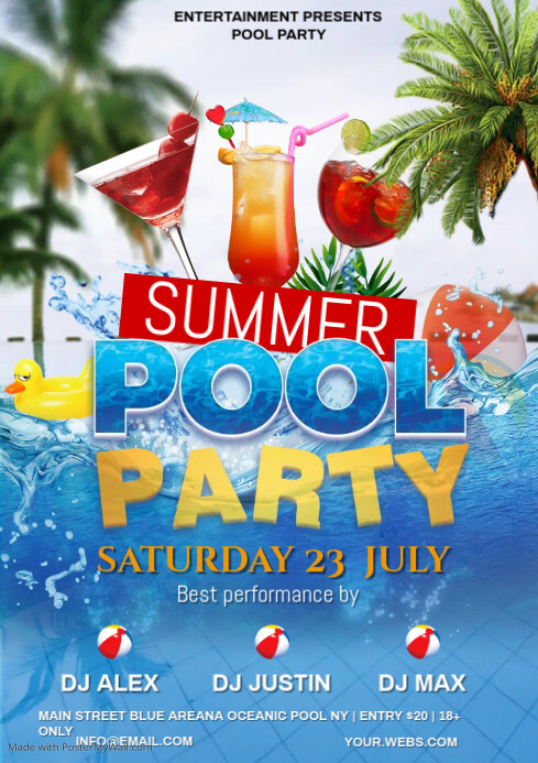 POOL Template | PosterMyWall