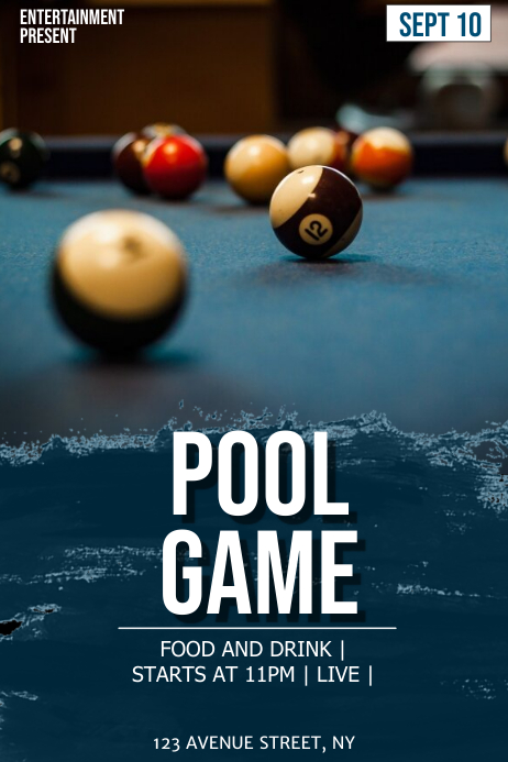 Pool game flyer template | PosterMyWall