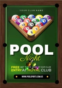 pool game night A4 template