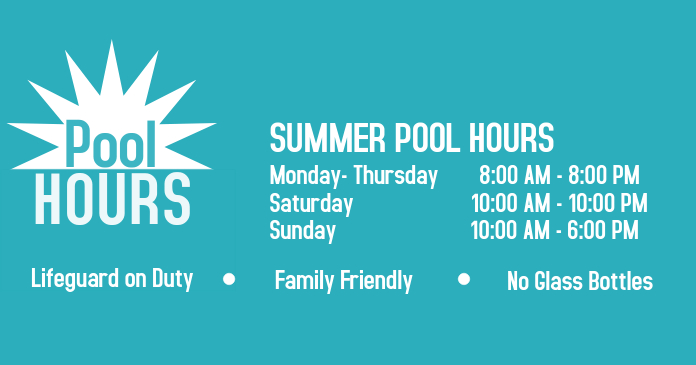 Pool Hours Facebook Shared Image template