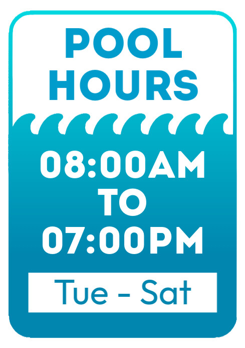Pool hours sign signage template | PosterMyWall