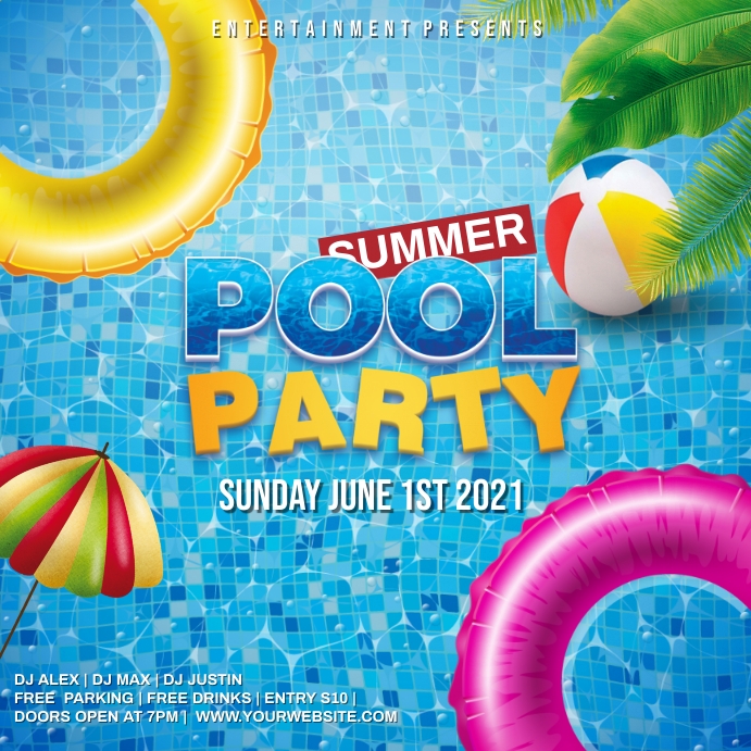 pool instagram post Template | PosterMyWall