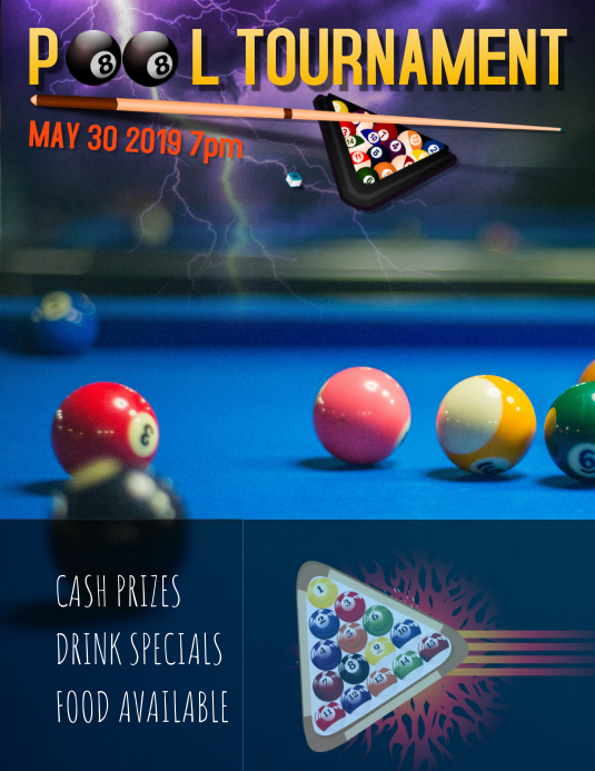pool league tournament flyer Template PosterMyWall