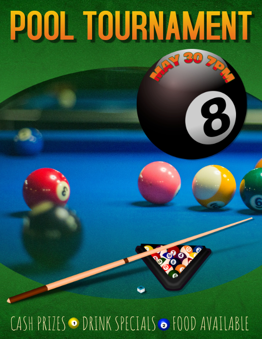 pool league tournament flyer Template PosterMyWall