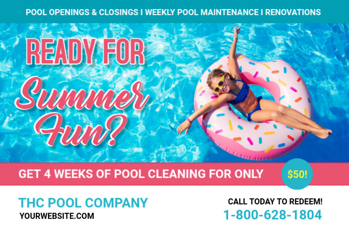 Pool Opening Ads Template | PosterMyWall