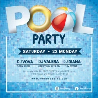 Pool Opening Party Instagram Post template
