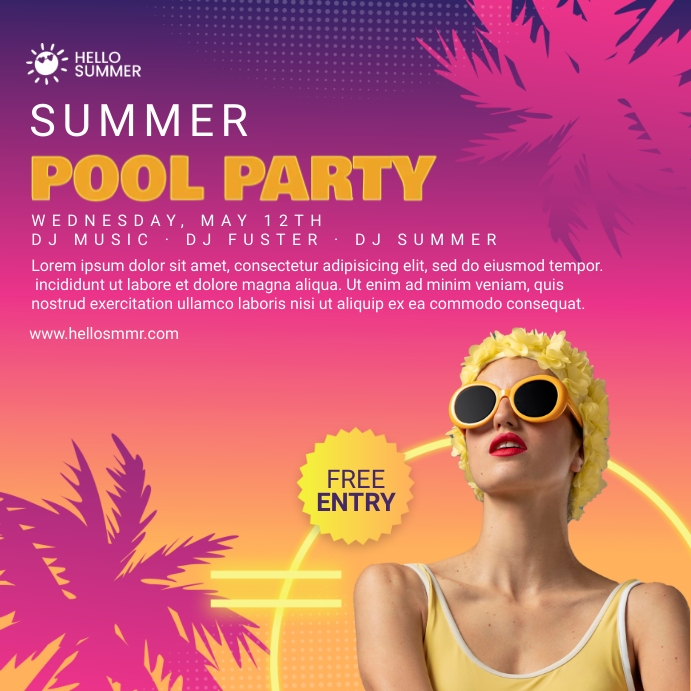 Pool Party AD Template | PosterMyWall