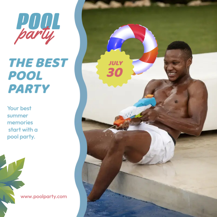 Pool Party Ad Template | PosterMyWall