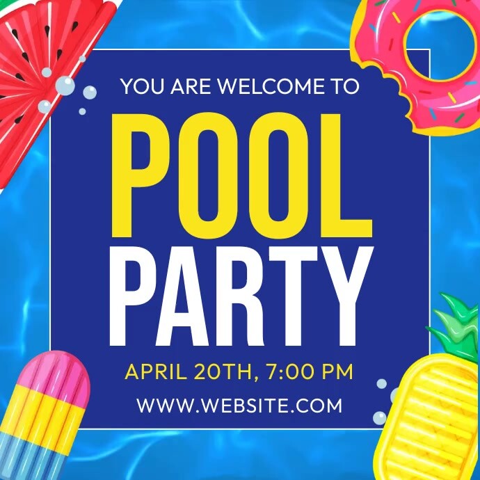 Pool Party Ads Modelo | PosterMyWall