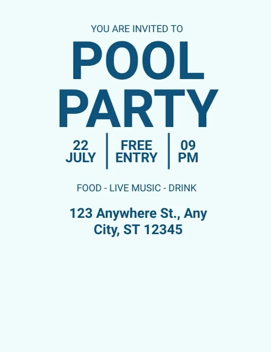 Copy of Pool Party Ads | PosterMyWall