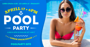 POOL PARTY BANNER Facebook Shared Image template