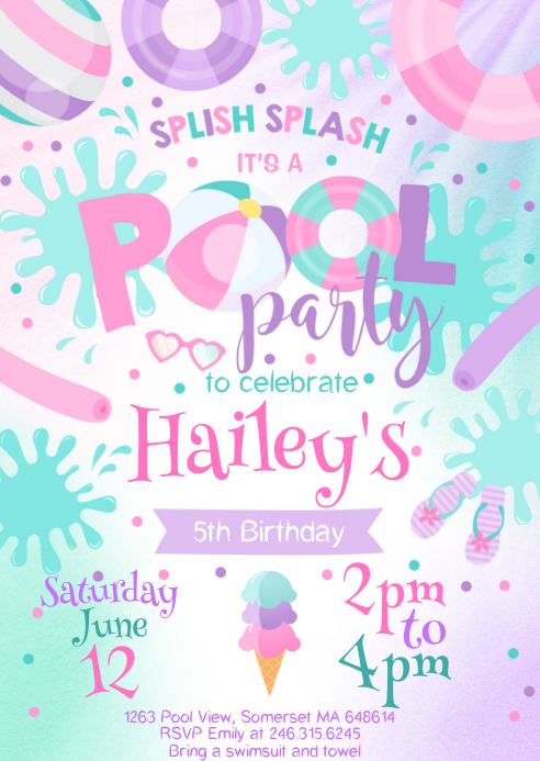 Modele Pool Party Birthday Invitation 10 Postermywall Modele Pool Party Birthday Invitation 10 Postermywall