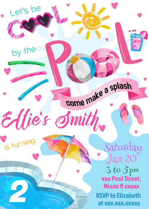 Modele Pool Party Birthday Invitation 11 Postermywall Modele Pool Party Birthday Invitation 11 Postermywall