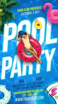 Pool Party Instagram Story template