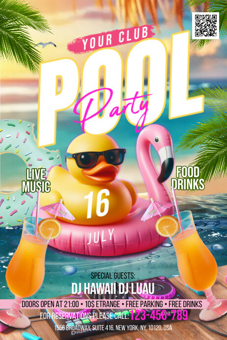 Pool Party Designing Pool Party Template | PosterMyWall
